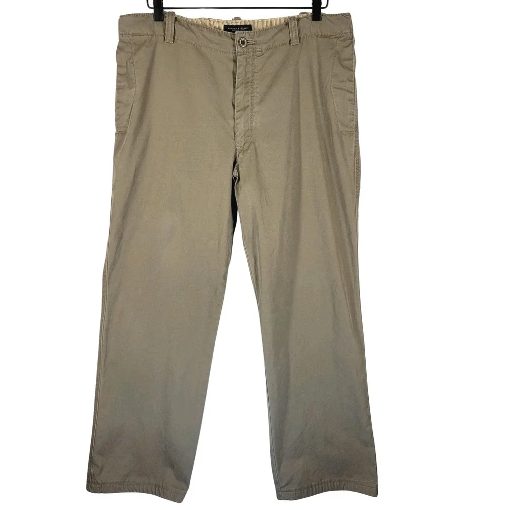 Banana Republic Vintage Chino Pants 36x30 Khaki Y2K Tan Cotton Utility Pockets‎